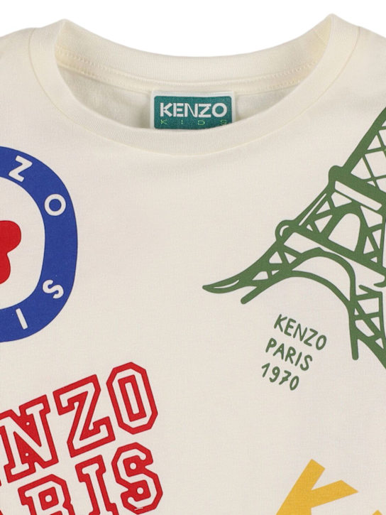 Kenzo Kids: コットンジャージーTシャツ - kids-girls_1 | Luisa Via Roma