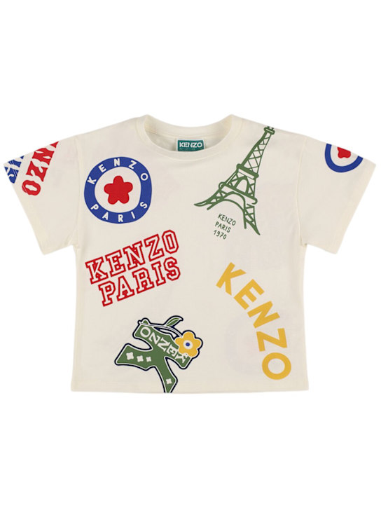 Kenzo Kids: コットンジャージーTシャツ - kids-girls_0 | Luisa Via Roma