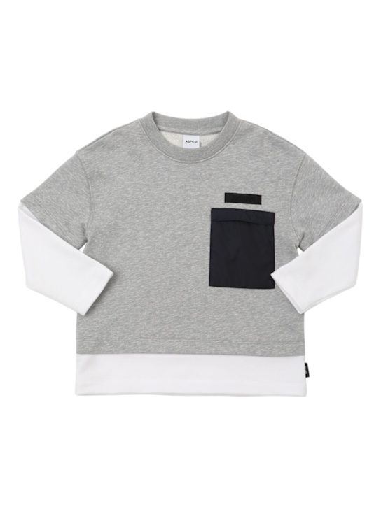ASPESI: Cotton crewneck sweatshirt - kids-boys_0 | Luisa Via Roma