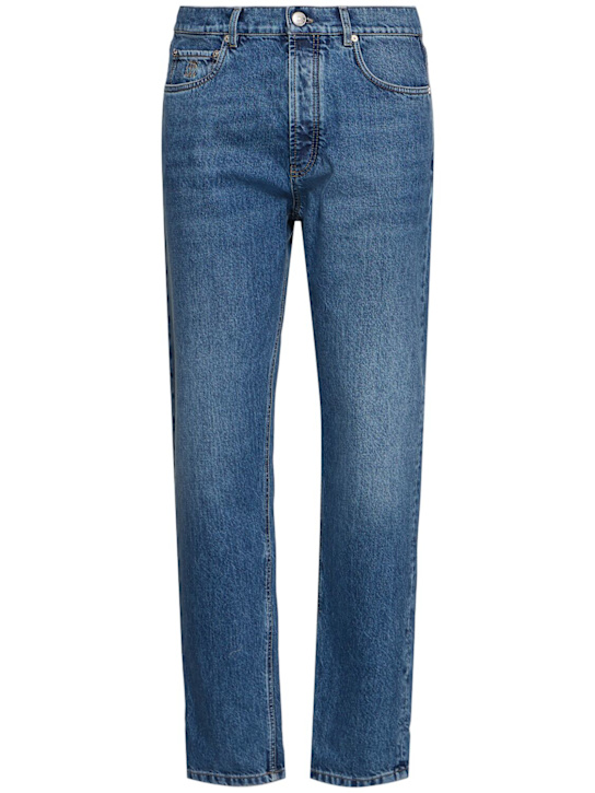 Brunello Cucinelli: Cotton denim jeans - Denim Medio - men_0 | Luisa Via Roma