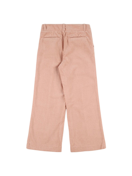 Chloé: Pantaloni in cotone millerighe - Rosa - kids-girls_1 | Luisa Via Roma