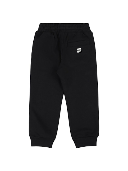 Givenchy: Trainingshose aus Bio-Baumwollmischung mit Druck - Schwarz - kids-boys_1 | Luisa Via Roma