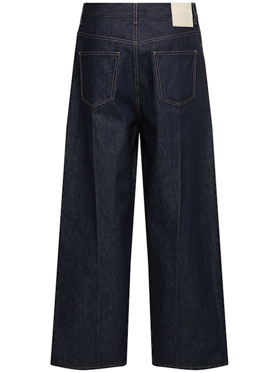 Valentino: Wide leg cotton denim jeans - Denim - men_4 | Luisa Via Roma