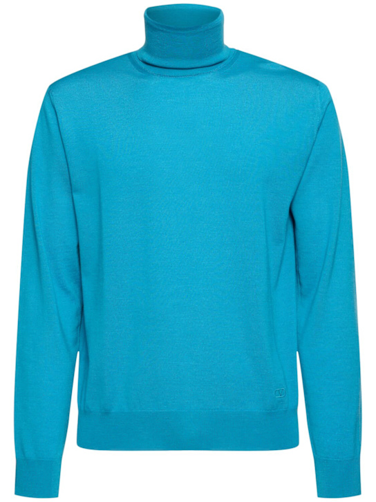 Valentino: Turtleneck wool sweater - men_0 | Luisa Via Roma
