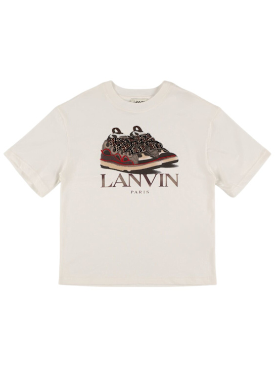 Lanvin: Printed cotton jersey t-shirt - kids-boys_0 | Luisa Via Roma