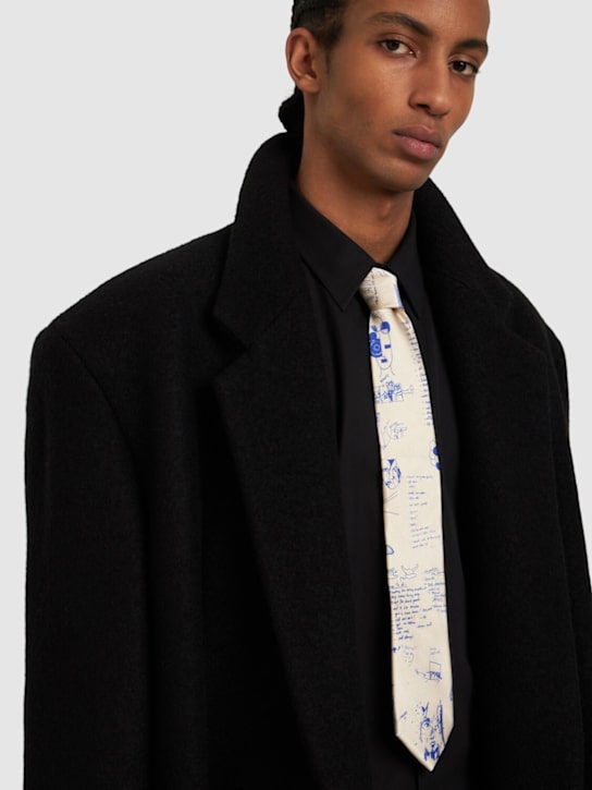 KidSuper Studios: Doodle printed silk tie - men_1 | Luisa Via Roma
