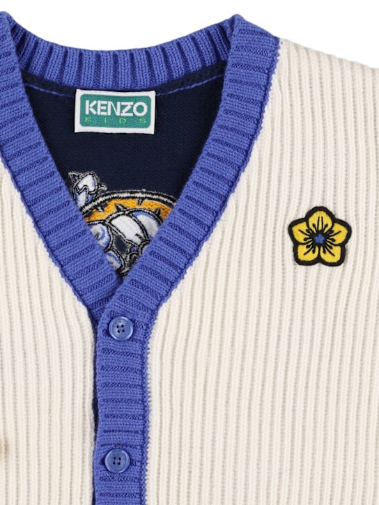 Kenzo Kids: コットンブレンドニットカーディガン - kids-girls_1 | Luisa Via Roma
