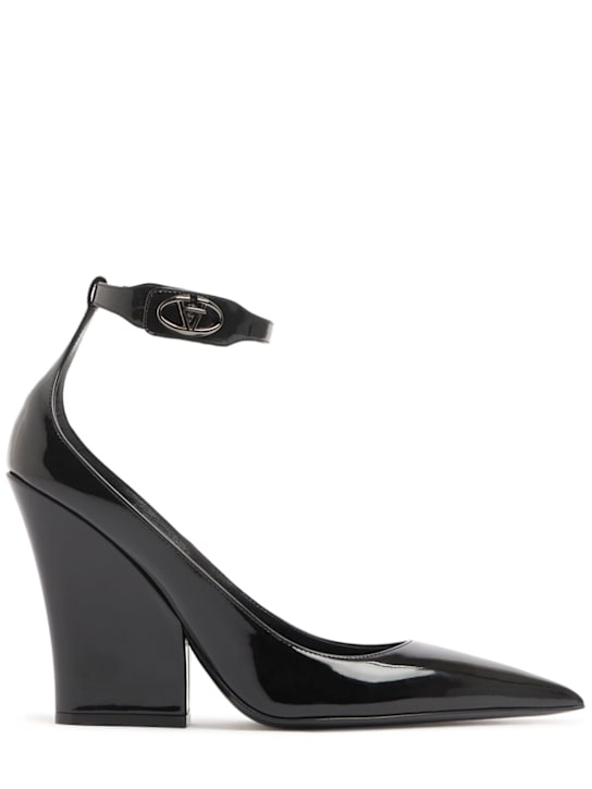 Valentino Garavani: 105mm VLogo Lockette leather pumps - women_0 | Luisa Via Roma