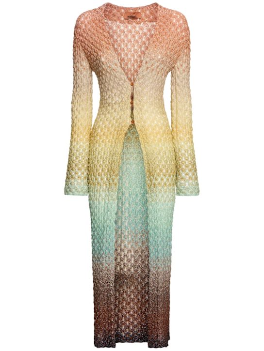 Missoni: Front slit long cardigan - women_0 | Luisa Via Roma