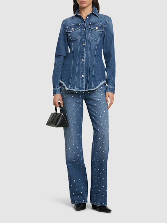 Washed cotton denim shirt - Thumbnail 2