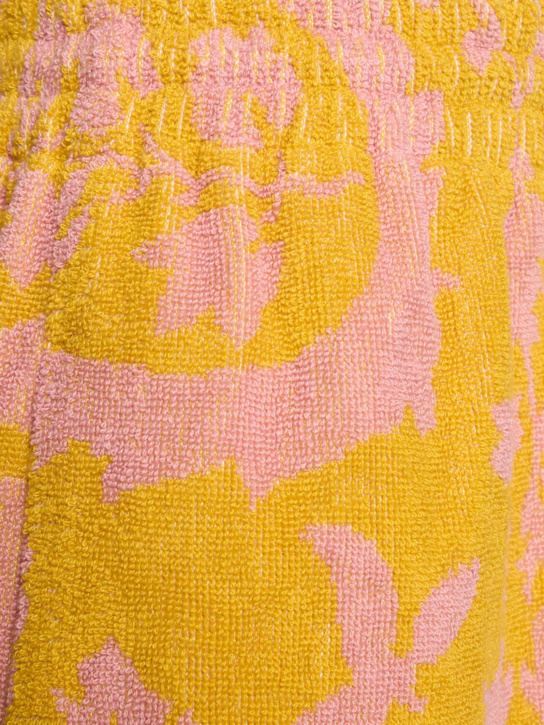 Zimmermann: Wylie法式毛圈布棉质短裤 - Mustard/Pink - women_3 | Luisa Via Roma