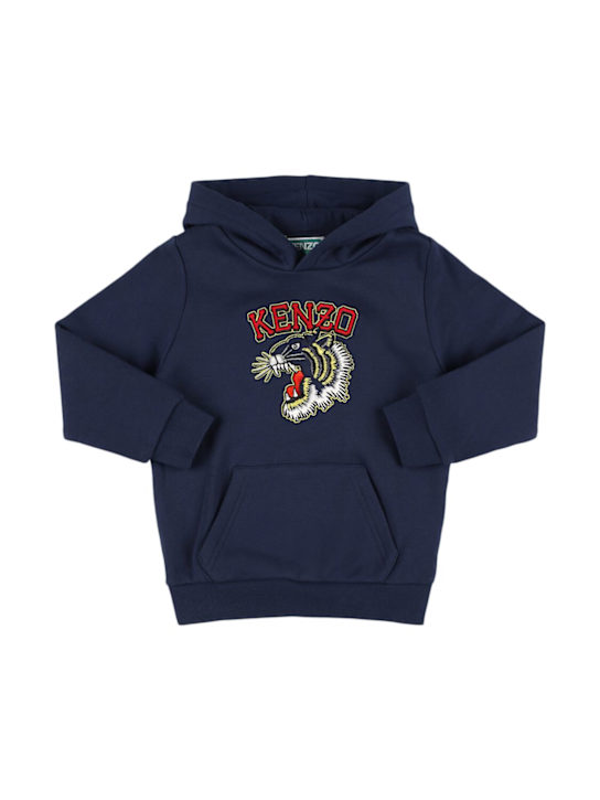 Kenzo Kids: コットンフーデッドスウェットシャツ - kids-boys_0 | Luisa Via Roma