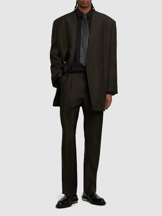 Fear of God: 8tH wool & silk pants - Mocha - men_1 | Luisa Via Roma