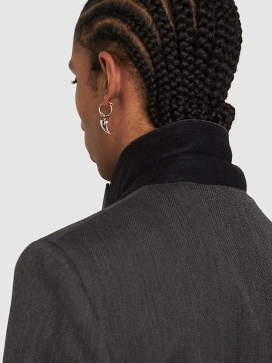 McQueen: Tiger Claw brass mono earring - Silver - men_1 | Luisa Via Roma
