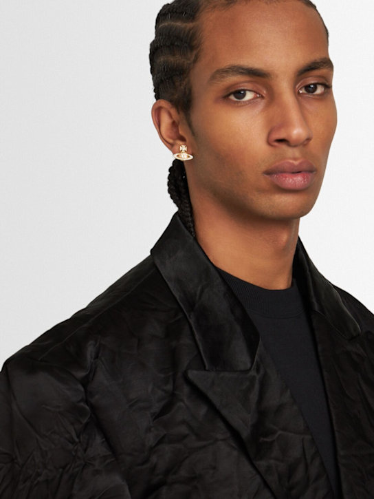 Vivienne Westwood: Carmela bas relief stud earrings - men_1 | Luisa Via Roma