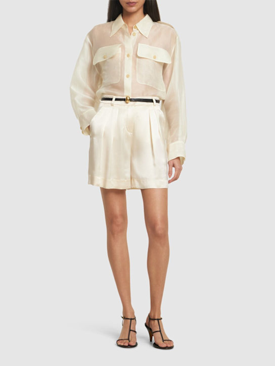 Alberta Ferretti: Satin shorts - women_1 | Luisa Via Roma