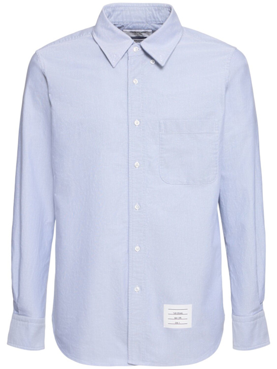 Straight fit cotton oxford shirt
