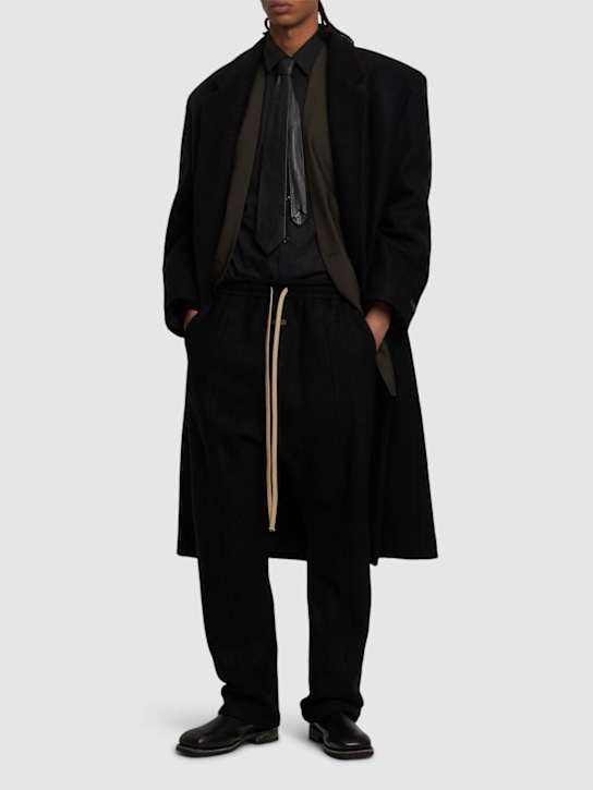 Fear of God: Forum wide leg pants - Black - men_1 | Luisa Via Roma