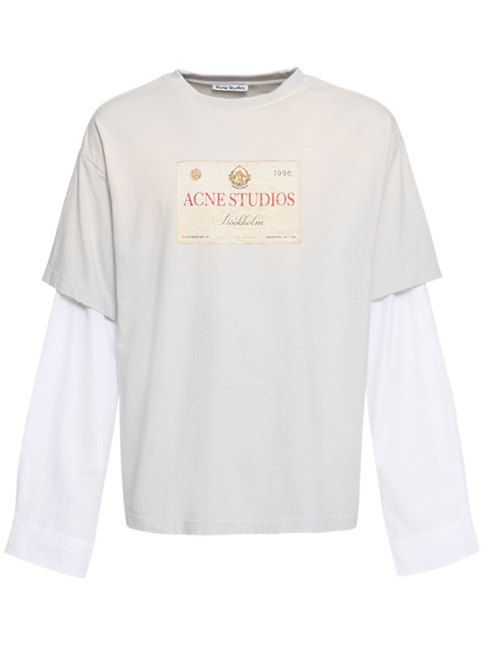 Acne Studios: Edra Double t-shirt - men_0 | Luisa Via Roma