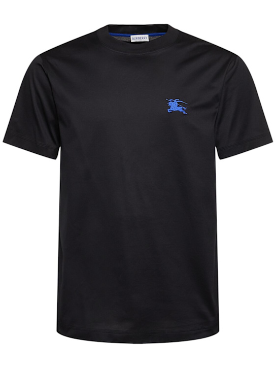 Burberry: Logo cotton t-shirt - men_0 | Luisa Via Roma