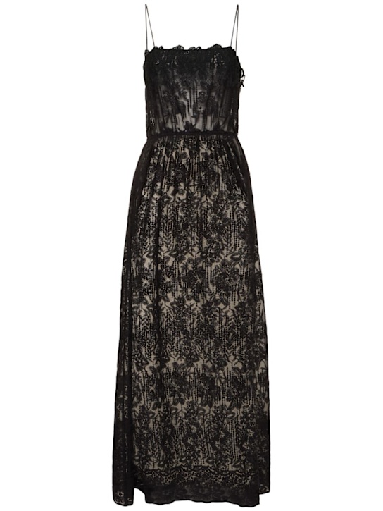 Ermanno Scervino: Cotton blend lace long dress - women_0 | Luisa Via Roma