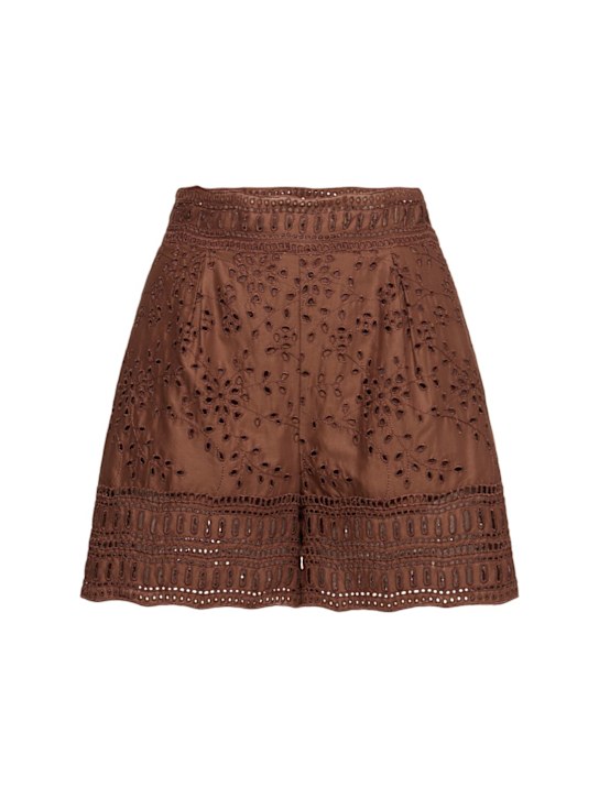 Ermanno Scervino: High waisted lace shorts - women_0 | Luisa Via Roma