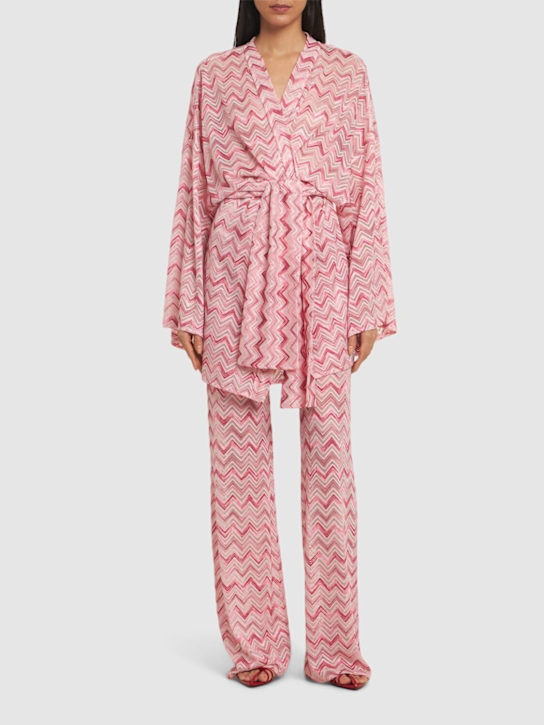 Missoni: Chevron tulle flared pants - women_1 | Luisa Via Roma