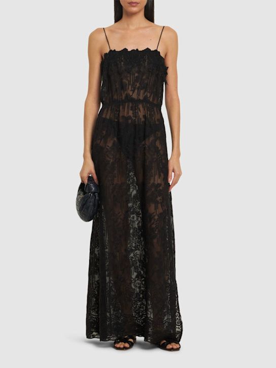 Ermanno Scervino: Cotton blend lace long dress - women_1 | Luisa Via Roma