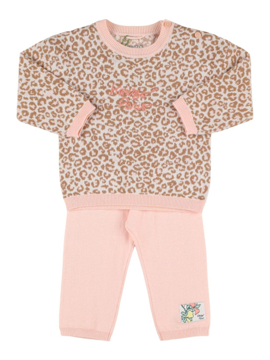 Kenzo Kids: コットンスウェットシャツ＆レギンス - kids-girls_0 | Luisa Via Roma