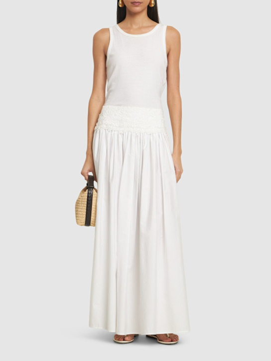 Ermanno Scervino: Cotton long skirt - White - women_1 | Luisa Via Roma