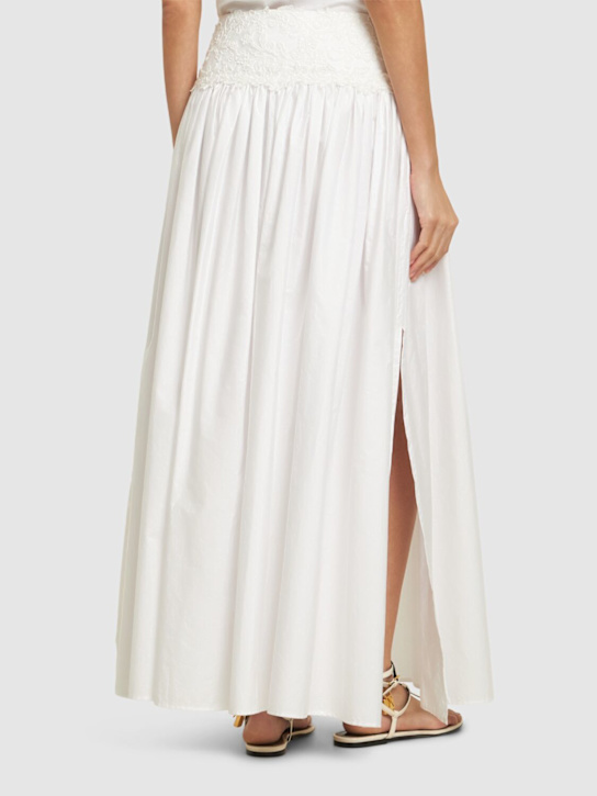 Ermanno Scervino: Cotton long skirt - White - women_2 | Luisa Via Roma