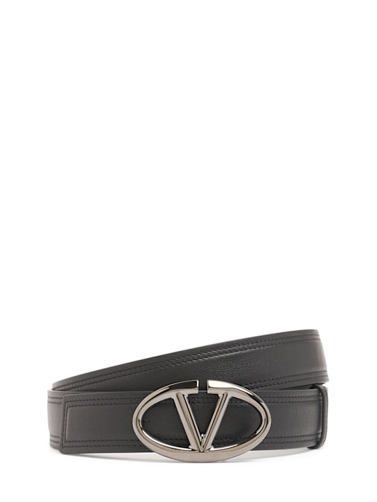 Valentino Garavani: 35mm Vlogo The Bold Edition buckle belt - men_0 | Luisa Via Roma
