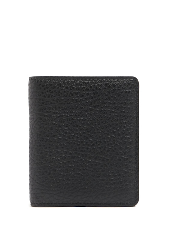 Maison Margiela: Grained embossed leather wallet - women_0 | Luisa Via Roma