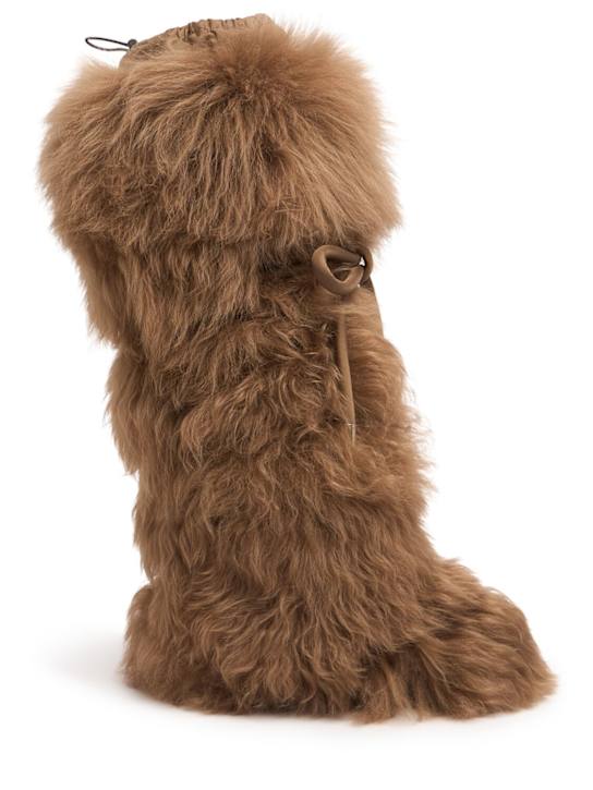 Moncler Grenoble: Gaia high shearling snow boots - women_0 | Luisa Via Roma