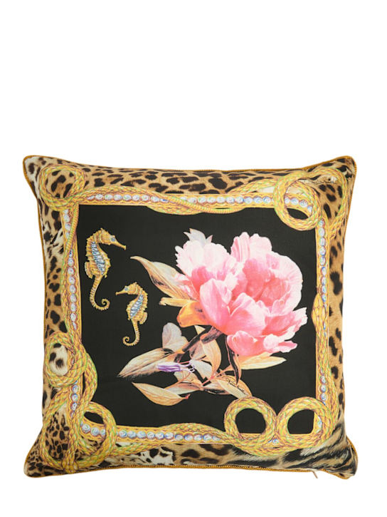 Roberto Cavalli: Rosamare silk cushion - ecraft_0 | Luisa Via Roma