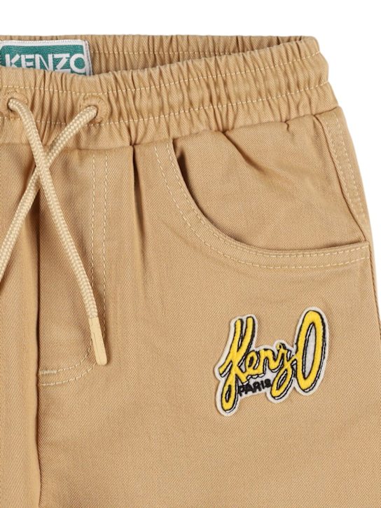 Kenzo Kids: コットンブレンドスウェットパンツ - ベージュ - kids-boys_1 | Luisa Via Roma