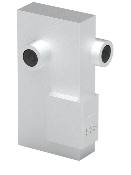 Transparent: Brutalist Sculpture speaker - Metal - ecraft_0 | Luisa Via Roma