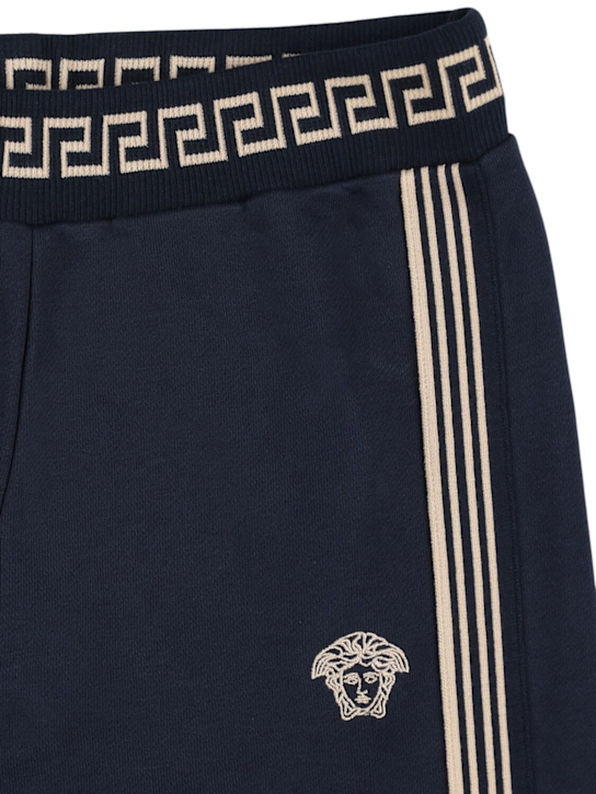 Versace: Embroidered cotton sweatpants - kids-boys_1 | Luisa Via Roma