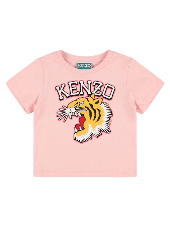 Kenzo Kids: コットンジャージーTシャツ - kids-girls_0 | Luisa Via Roma