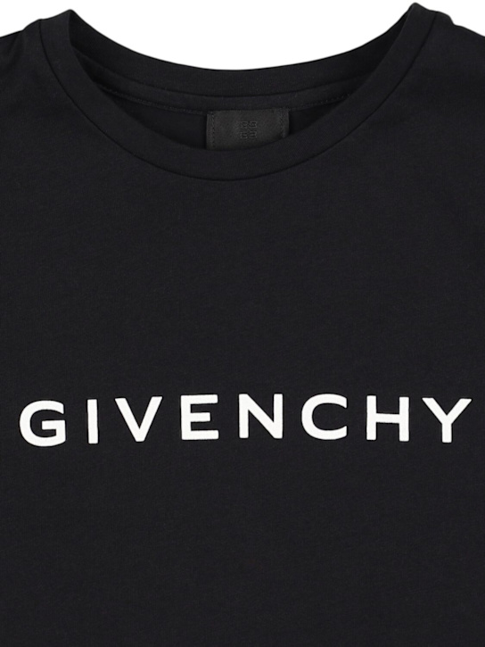 Givenchy: Bedrucktes T-Shirt aus Baumwolljersey - Schwarz - kids-boys_1 | Luisa Via Roma