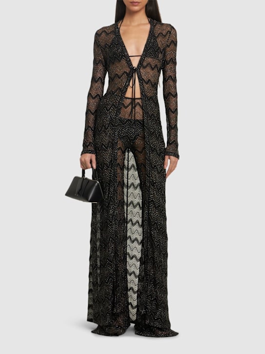 Missoni: Chevron flared pants - women_1 | Luisa Via Roma