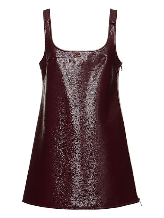 Courrèges: Vinyl A-line mini dress - women_0 | Luisa Via Roma