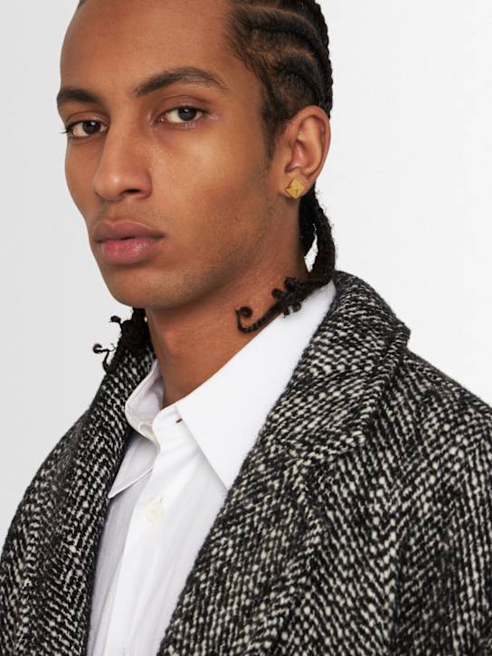 Valentino Garavani: Rockstud metal earrings - men_1 | Luisa Via Roma
