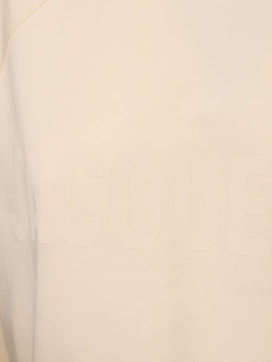 Jacquemus: Le t-shirt typo jacquemus logo T恤 - 浅米黄色 - women_4 | Luisa Via Roma