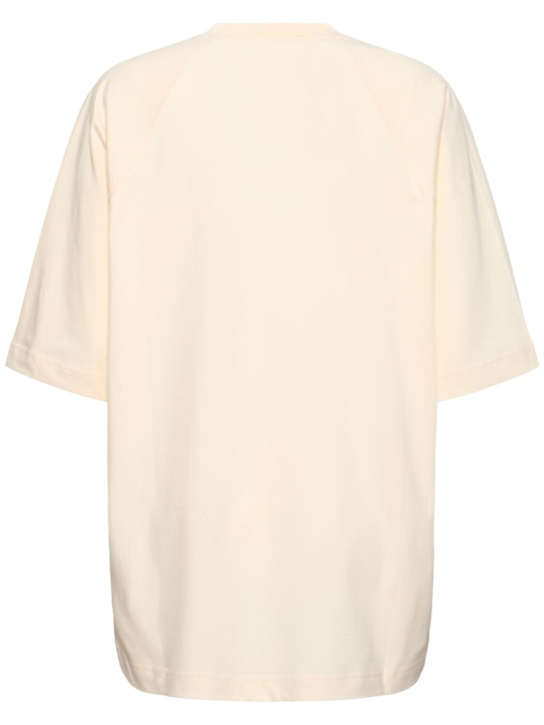 Jacquemus: Le t-shirt typo jacquemus logo T恤 - 浅米黄色 - women_3 | Luisa Via Roma