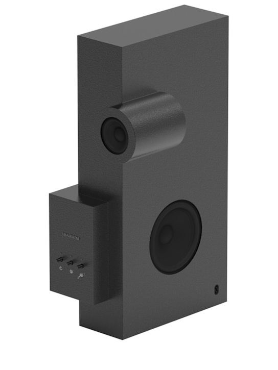 Transparent: Brutalist Sculpture speaker - Black - ecraft_1 | Luisa Via Roma