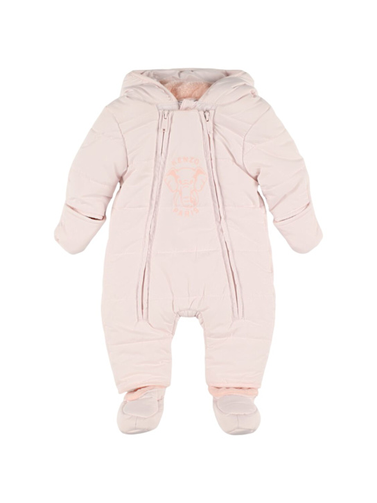 Kenzo Kids: ナイロンフーデッドパファースノースーツ - kids-girls_0 | Luisa Via Roma