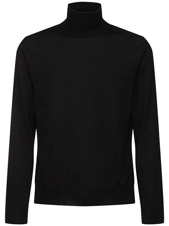 Valentino: Turtleneck wool sweater - men_0 | Luisa Via Roma