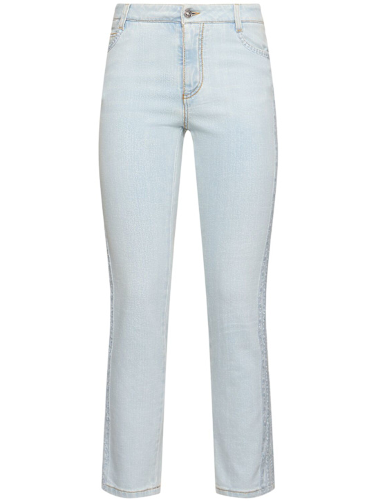 Ermanno Scervino: Mid rise slim jeans - women_0 | Luisa Via Roma
