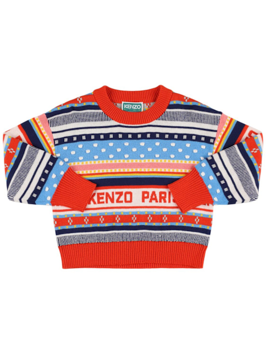 Kenzo Kids: コットンブレンドニットセーター - kids-girls_0 | Luisa Via Roma